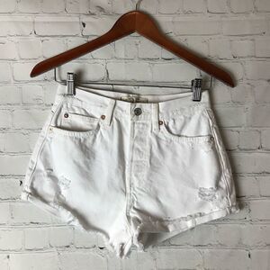 We the Free White Raw Hem Shorts Size 25